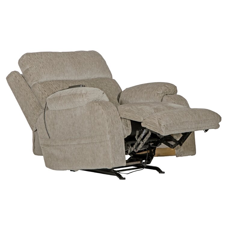 Power rocker recliner with adjustable deals headrest